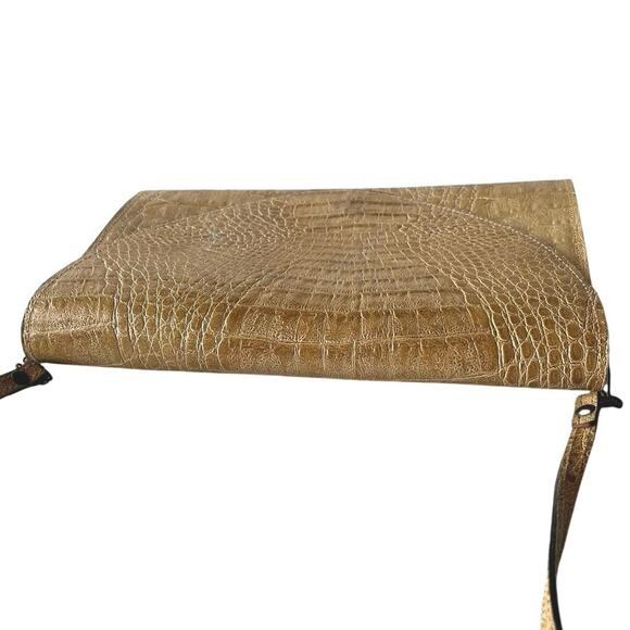 Amelia Berko Vintage Leather Tan Clutch Handbag, Retro Purse, Italian Leather - Picture 8 of 11